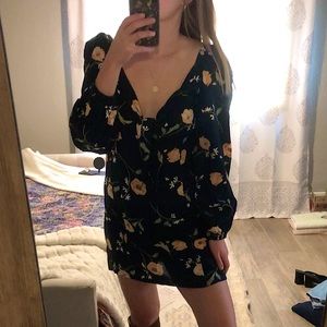 floral 70s vibes dress
